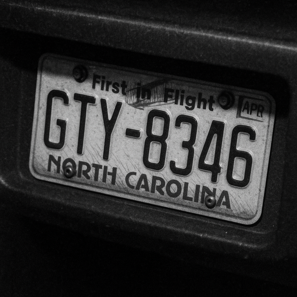 a license plate that was spotted by a security camera-1