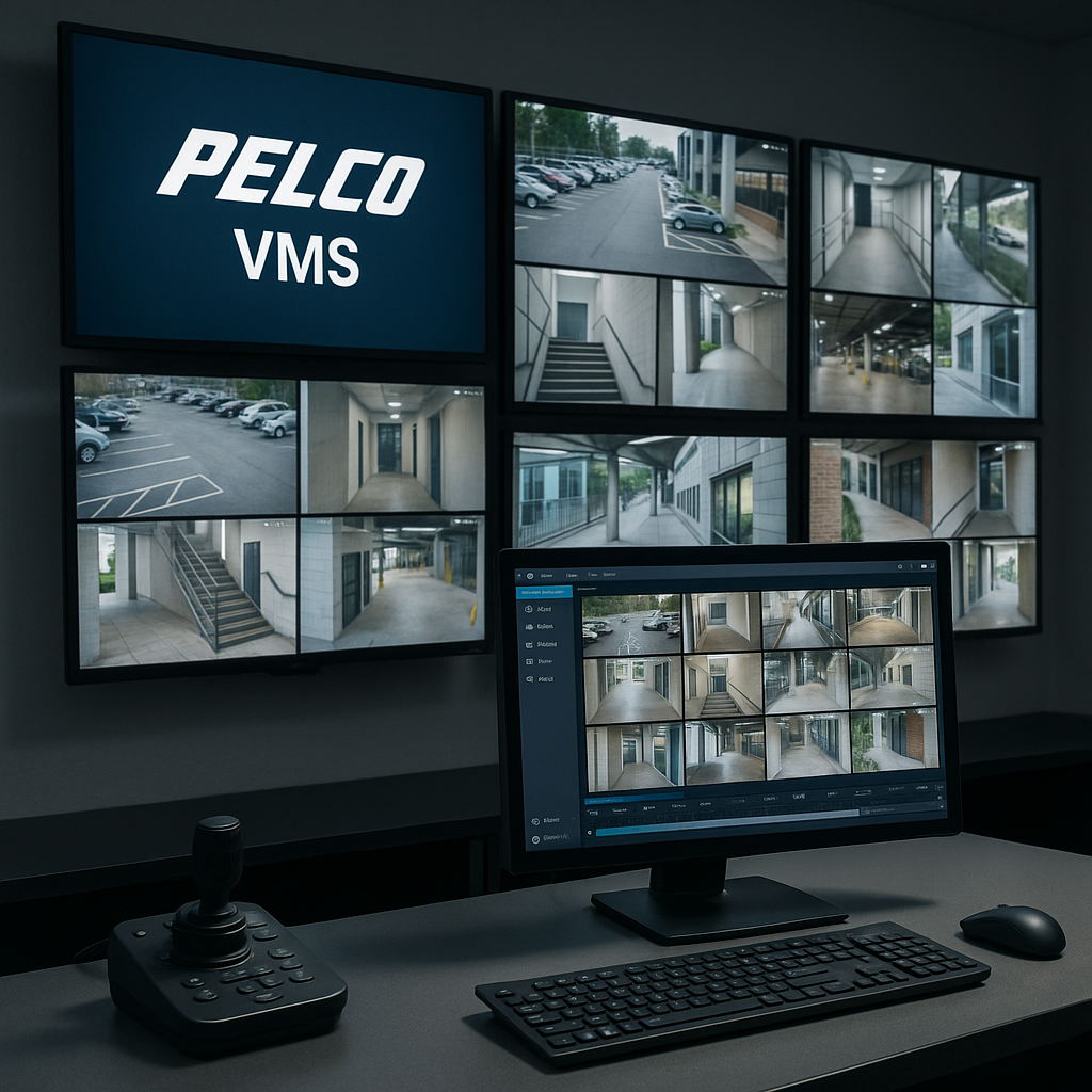 show me a pelco vms in a survaillance room