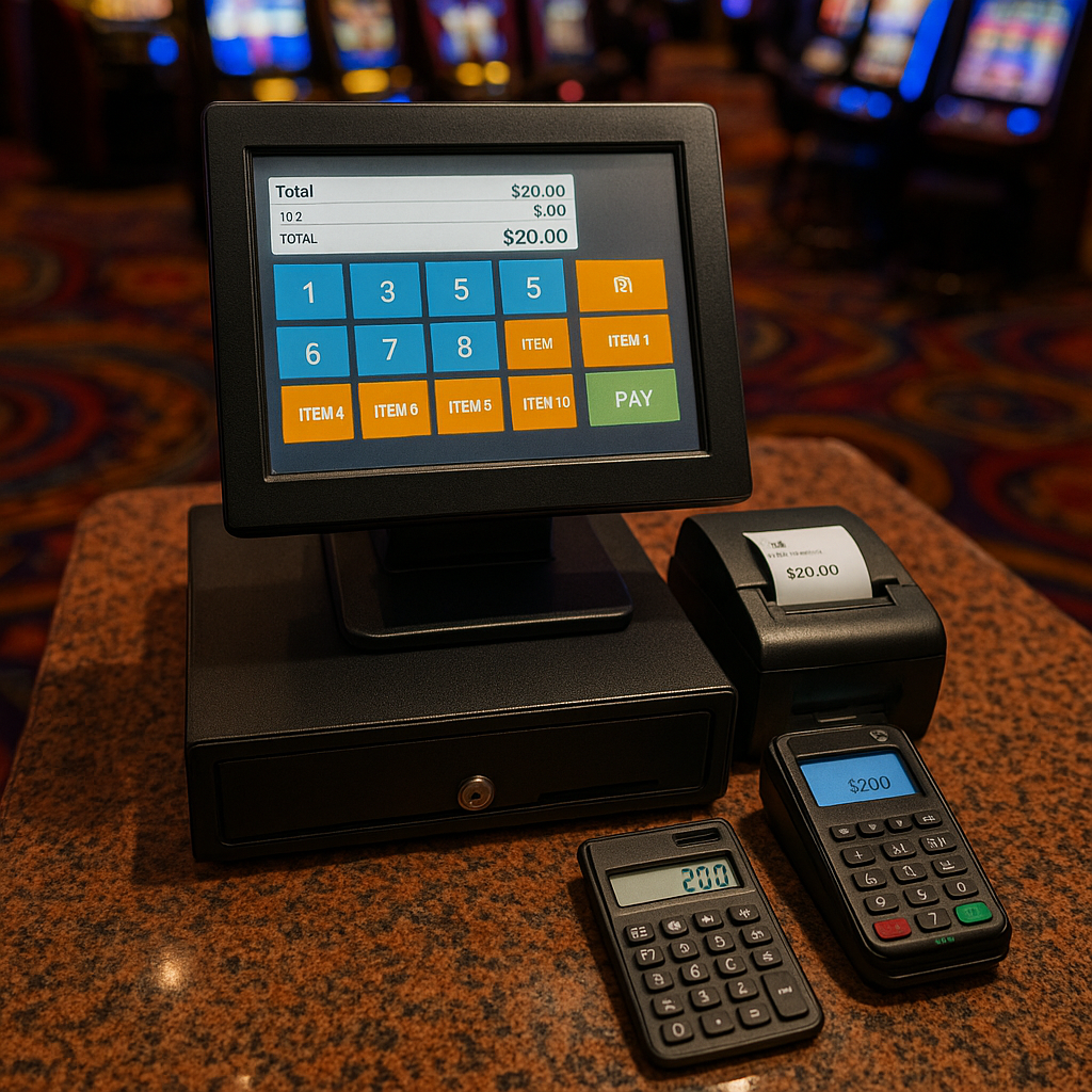 show me a pos system in a casino from above-1