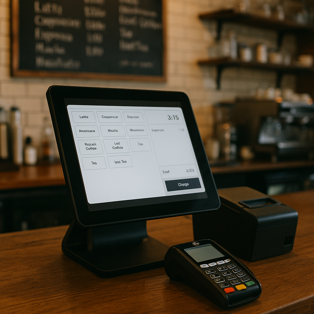 show me a pos system in a local coffee shop-1