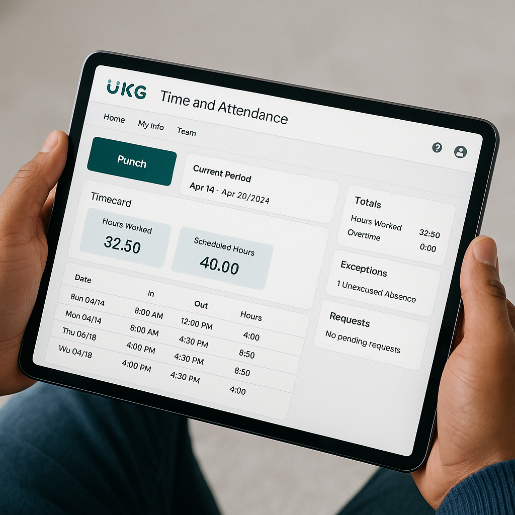 show me a ukg time and attendance platform