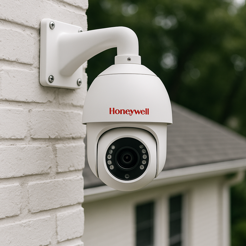 show me honeywell camera setup outside