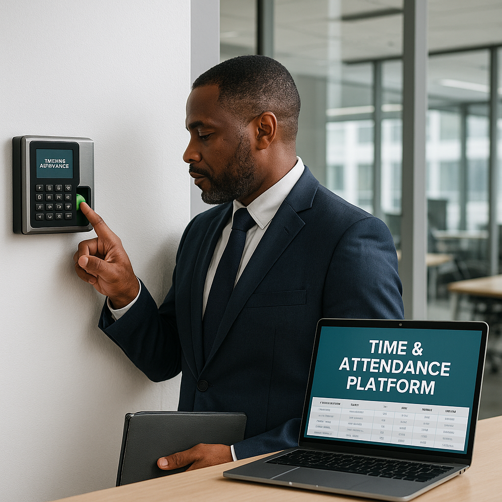 show me image for time and attendance platforms in a coorperate office-1