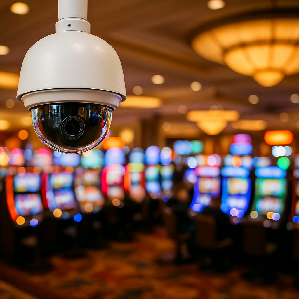 show me survailliance camera in a casino