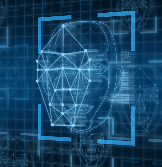 Face detected by facial recognition camera